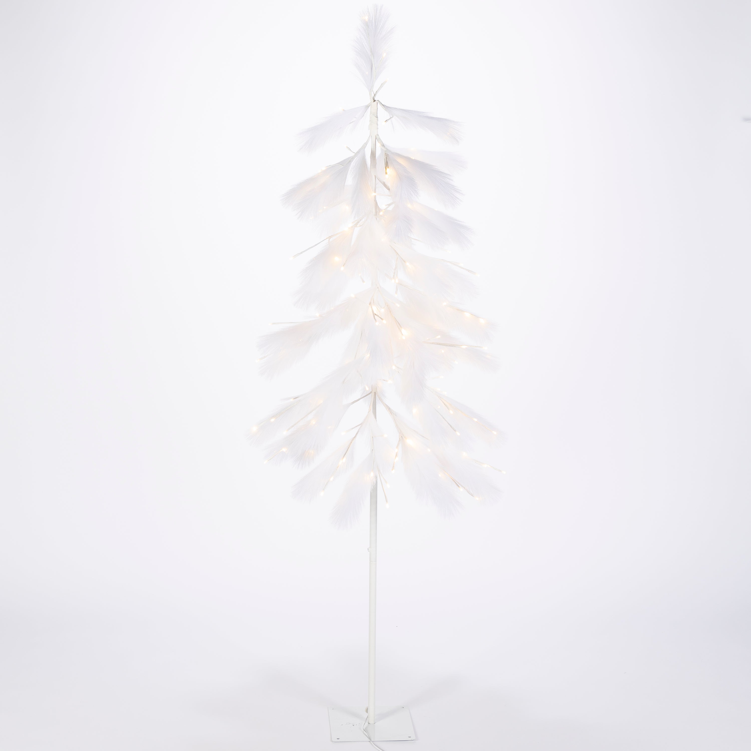 Illuminated 6'H Electric Lighted Pampas Grass Down Swept Tree with 270 Warm White LED Lights